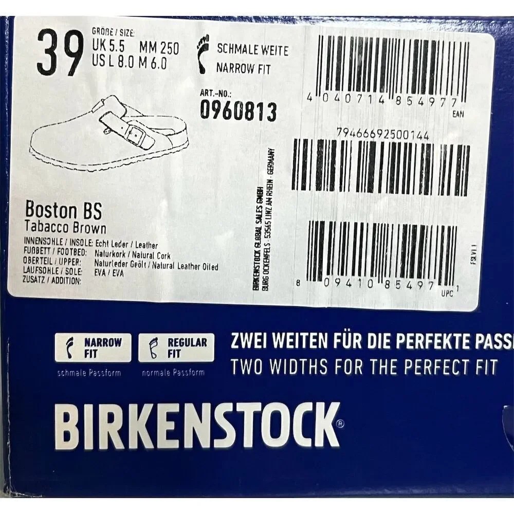 Birkenstock Boston Unisex Clogs Beige Suede Leather L8/M6 Boho Hippie Summer - Picture 15 of 15